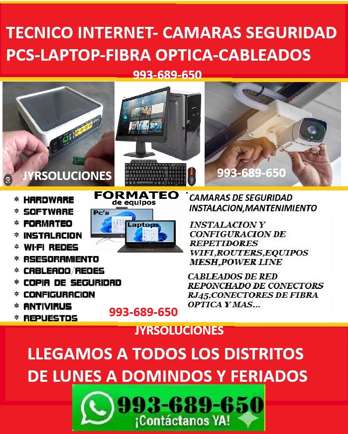 TECNICO CAMARAS SEGURIDAD,REPETIDORES WIFI,FIBRA OPTICA - 2